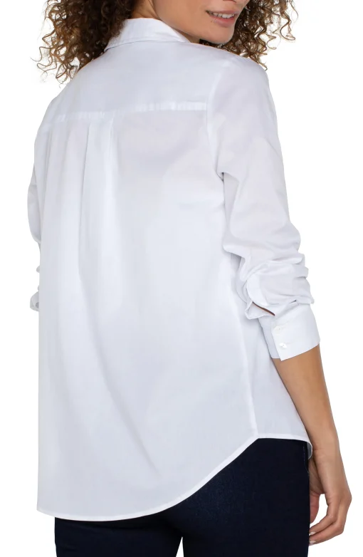 CLASSIC BUTTON FRONT POPLIN SHIRT