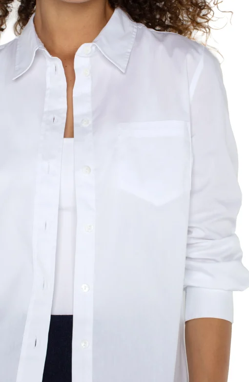 CLASSIC BUTTON FRONT POPLIN SHIRT