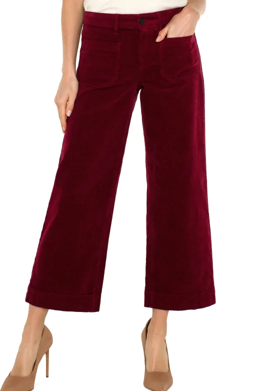 CORDUROY CROP WIDE LEG