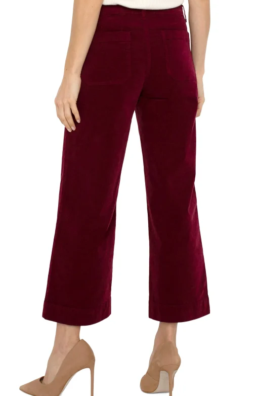 CORDUROY CROP WIDE LEG