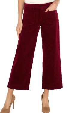 CORDUROY CROP WIDE LEG