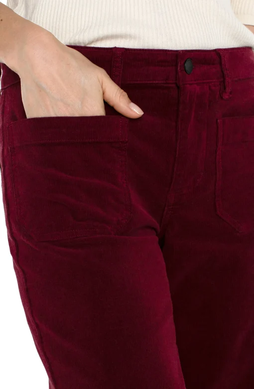 CORDUROY CROP WIDE LEG