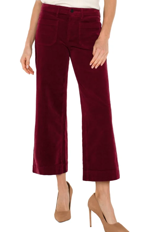 CORDUROY CROP WIDE LEG