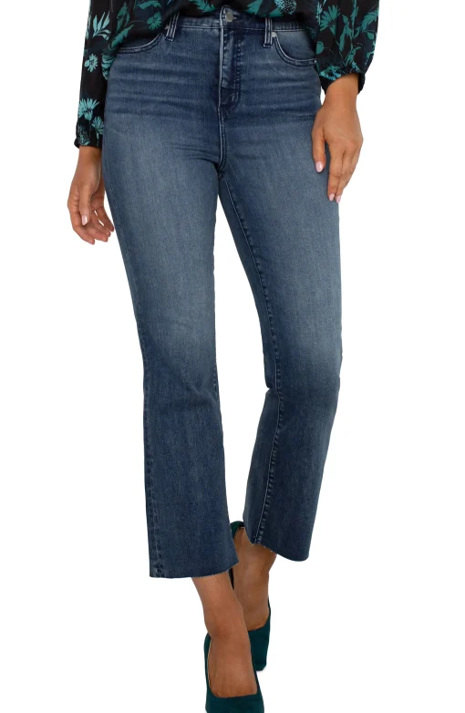 HANNAH HI-RISE CROP FLARE WITH CUT HEM