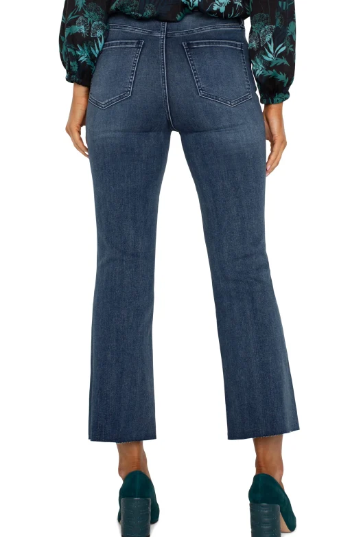 HANNAH HI-RISE CROP FLARE WITH CUT HEM