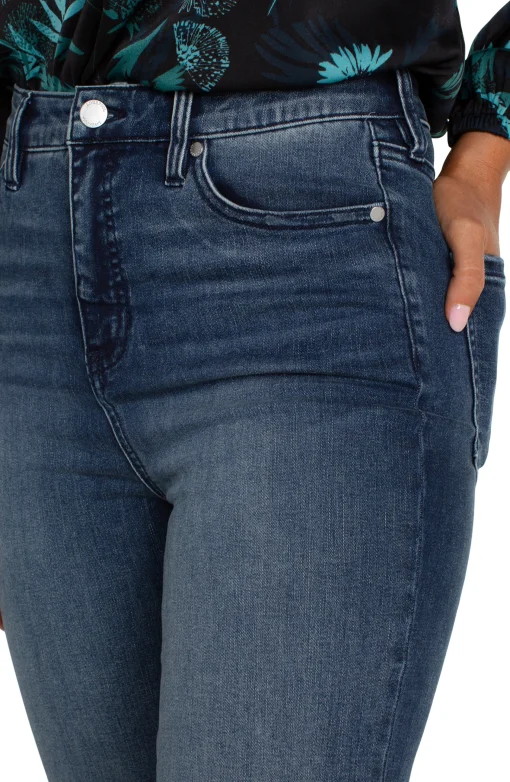 HANNAH HI-RISE CROP FLARE WITH CUT HEM