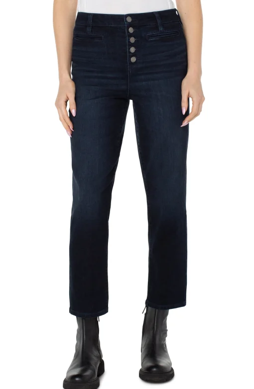 KENNEDY CROP HI-RISE WITH EXPOSED BUTTON FLY