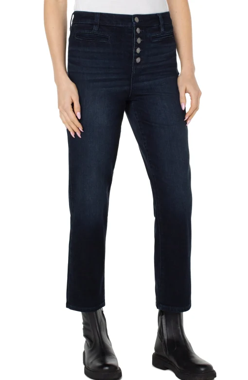 KENNEDY CROP HI-RISE WITH EXPOSED BUTTON FLY