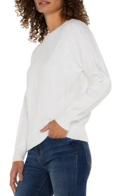 LONG SLEEVE CREW NECK RAGLAN SWEATER