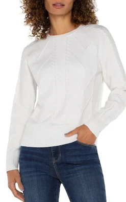 LONG SLEEVE CREW NECK RAGLAN SWEATER