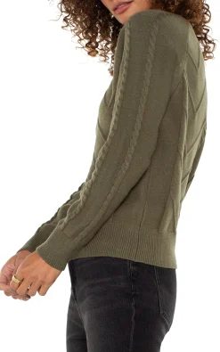 LONG SLEEVE CREW NECK RAGLAN SWEATER