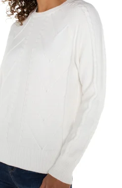 LONG SLEEVE CREW NECK RAGLAN SWEATER