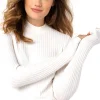 MOCK NECK LONG SLEEVE KNIT TOP