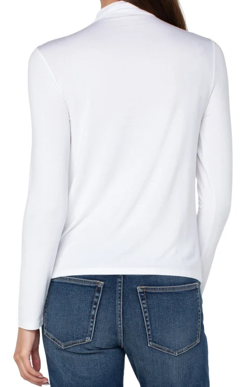MOCK NECK LONG SLEEVE KNIT TOP