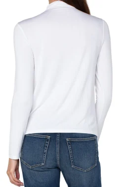 MOCK NECK LONG SLEEVE KNIT TOP