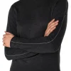 MOCK NECK ROLLED HEM LONG SLEEVE SWEATER