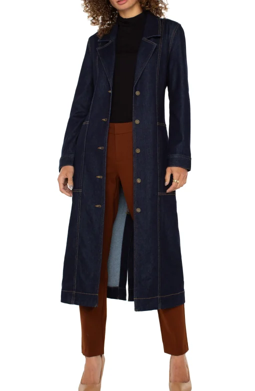 NOTCH COLLAR DUSTER JACKET