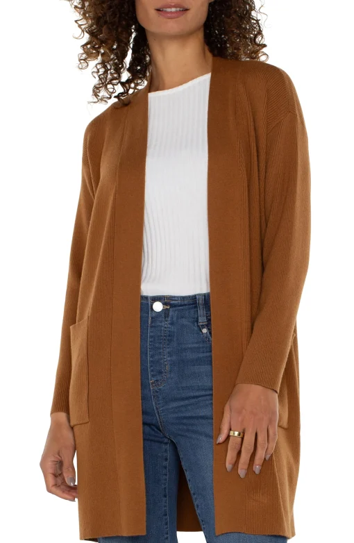 OPEN FRONT CARDIGAN SWEATER