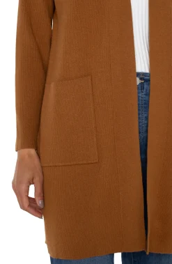 OPEN FRONT CARDIGAN SWEATER