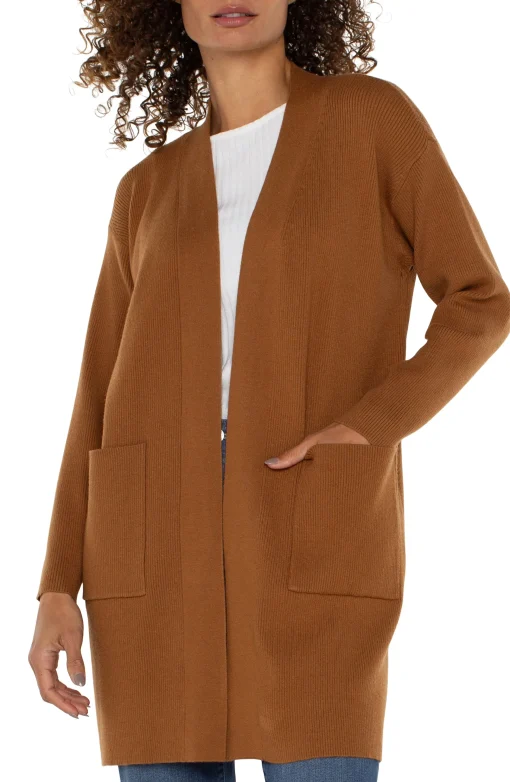 OPEN FRONT CARDIGAN SWEATER