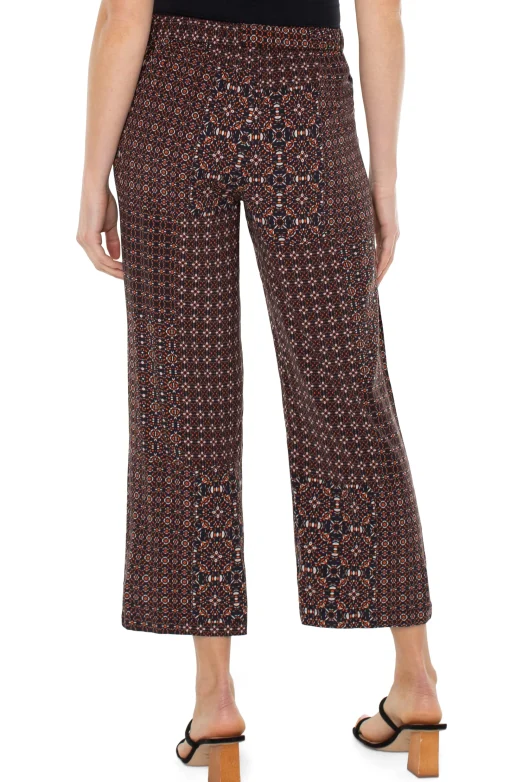 PULL ON WIDE LEG CROP TROUSER