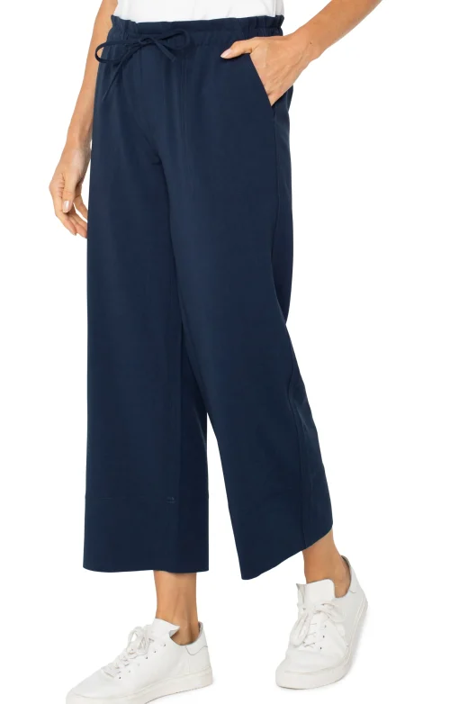 PULL-ON TIE WAIST WIDE LEG ANKLE