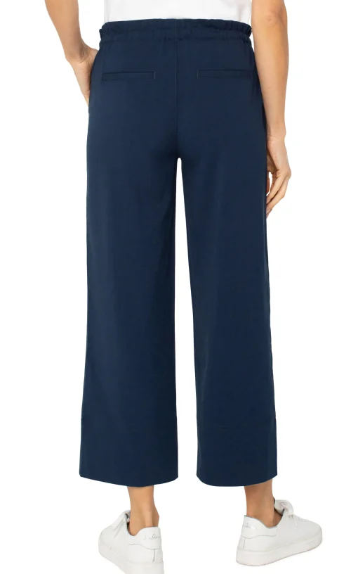 PULL-ON TIE WAIST WIDE LEG ANKLE