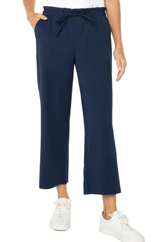 PULL-ON TIE WAIST WIDE LEG ANKLE