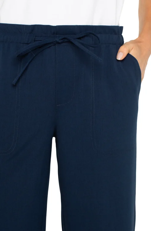 PULL-ON TIE WAIST WIDE LEG ANKLE