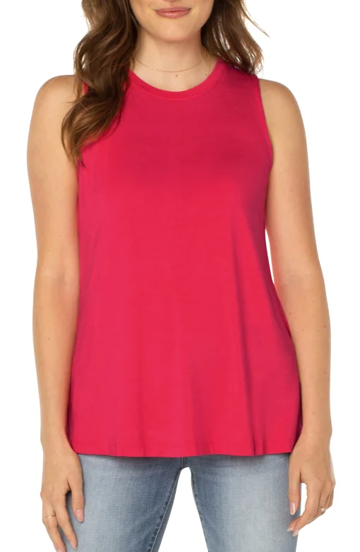 SLEEVELESS SCOOP NECK TANK