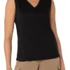 SLEEVELESS V-NECK KNIT TOP